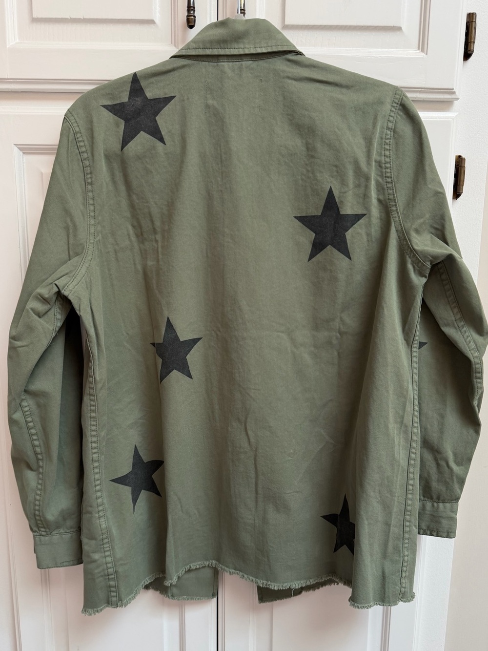 NWT Pistola Camilo Utility Jacket in Army Green with Stars Cotton Size Small - Picture 5 of 16